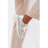 Moteriški Odiniai Sneakers Ant Platformos D&A LR51-796 Sidabriniai | Kedai | jai24.lt