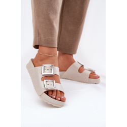 Kvepiančios Moteriškos Šlepetės Su Užsegimais Ir Blizgučiais Bežinės RR285056 200951