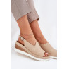 Moteriški odiniai platforminiai sandalai Artiker 56C0919 beige | Sandalai moterims | jai24.lt