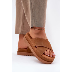 Moteriški Platforminiai Šlepetės Su Persistatančiomis Dirželių Bežinės Rinasara 200961