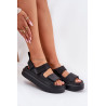 Moteriški platforminiai sandalai su velcro juostomis juodi Nitepira | Sandalai moterims | jai24.lt