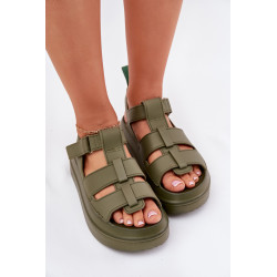 Moteriški platforminiai sandalai žali Nitavelia 200969