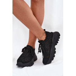 Moteriški Sportbačiai Su Nerti Viršūne Juodi Jelhiris 200971