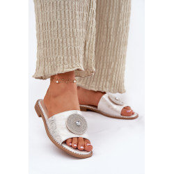 Moteriški Batai Ant Lygio Kulno Su Papuošimu S.Barski KV51-013 Sidabrinės 200988