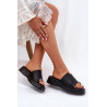 Moteriški Platforminiai Šlepetės Su Dekoratyviniu Elementu Juodos Linosea | Šlepetės | jai24.lt