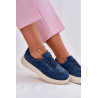 Suede Moteriški Platforminiai Sneakers Tamsiai Mėlyna Rilwena | Kedai | jai24.lt