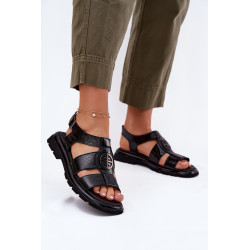 Odinės moterų šlepetės lakuotos su dekoratyviniu elementu Artiker 56C0691 juodos 201031