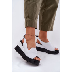 Odinės Moteriškos Sandaļos Ant Platformos Artiker 54C0401 Bežinės 201032