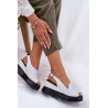 Odinės Moteriškos Sandaļos Ant Platformos Artiker 54C0401 Bežinės | Sandalai moterims | jai24.lt