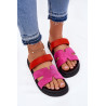 Moteriški Šlepetės Su Velcro Vinceza 17401 Žalia-Rožinė | Šlepetės | jai24.lt