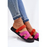 Moteriški Šlepetės Su Velcro Vinceza 17401 Žalia-Rožinė | Šlepetės | jai24.lt