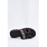 Odinės Moteriškos Šlepetės Su Velcro Leopardas Vinceza 66769 Juodos | Šlepetės | jai24.lt