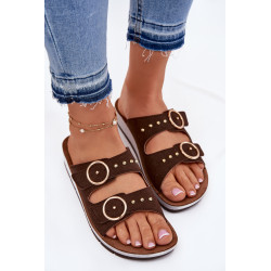 Patogūs Moteriški Šlepetės Inblu CP000054 Rudos 201061