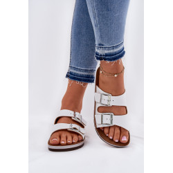 Moteriški Sandalai Su Užsegimu Balti Inblu CP000042 201062