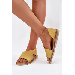 Odinės Moteriškos Šlepetės Artiker 46C1015 Geltonos 201081