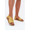 Odinės Moteriškos Šlepetės Artiker 46C1015 Geltonos | Sandalai moterims | jai24.lt