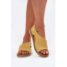 Odinės Moteriškos Šlepetės Artiker 46C1015 Geltonos | Sandalai moterims | jai24.lt