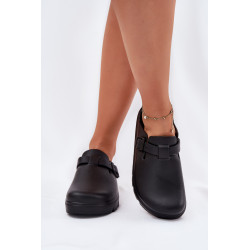 Moteriški Putų Šlepetės Su Dirželiu Ir Užsegimu Juodos Larinie 201085