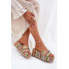 Moteriški Sandaalai Su Pakulnu Ir Pynimu Bei Dekoracija Bežiniai Isolene | Šlepetės | jai24.lt