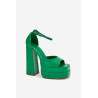 Moteriški Sandalai Ant Kulniuko Ir Platformos Žali Beloria | Sandalai moterims | jai24.lt
