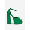 Moteriški Sandalai Ant Kulniuko Ir Platformos Žali Beloria | Sandalai moterims | jai24.lt