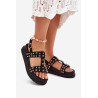 Papuošti Moteriški Platforminiai Sandalai Juodi Mailisa | Sandalai moterims | jai24.lt