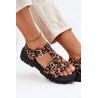 Moteriški Eko Oda Sandalai Su Sagtimis Leopard Jeneliena | Sandalai moterims | jai24.lt