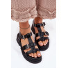 Moteriški Eko Oda Sandalai Su Sagtimis Leopard Jeneliena | Sandalai moterims | jai24.lt
