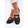 Perforuotos balerinos su dirželiu juodos Orphali | Balerinos bateliai | jai24.lt