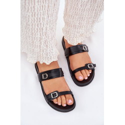 Moteriški Sandalai Su Sagtimis Juodi Brinella 201151