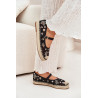 Tinklinės espadrilės su siuvinėjimu ant platformos juodos Laxisa | Espadrilės | jai24.lt