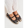 Tinklinės espadrilės su siuvinėjimu ant platformos juodos Laxisa | Espadrilės | jai24.lt