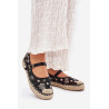 Tinklinės espadrilės su siuvinėjimu ant platformos juodos Laxisa | Espadrilės | jai24.lt