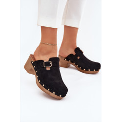 Moteriški Auliniai Batai Su Kulnais Su Segtuku Auksiniai Veldexina 201157