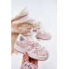 Blizgios Mergaičių Sportinės Bateliai Su Gėlėmis Baltos Tessina | Kedai vaikams | jai24.lt