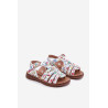 Mergaičių Vaikiški Sandalai Iš Eko Oda Leopardas Mariana | Basutės vaikams | jai24.lt