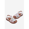 Mergaičių Vaikiški Sandalai Iš Eko Oda Leopardas Mariana | Basutės vaikams | jai24.lt