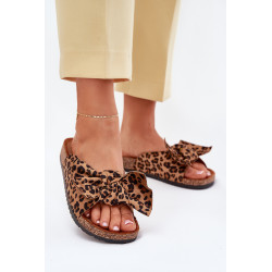 Moteriški Korko Pado Šlepetės Su Lanku Fuksija Seressa 201192