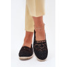 Nėriniuotos Espadrilles Moterims Juodos Adelira | Espadrilės | jai24.lt