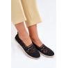Nėriniuotos Espadrilles Moterims Juodos Adelira | Espadrilės | jai24.lt