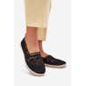 Nėriniuotos Espadrilles Moterims Juodos Adelira | Espadrilės | jai24.lt