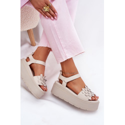 Moteriški Odiniai SandaIai Ant Platformos Bežiniai CheBello 4701 201203