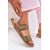 Odiniai Moteriški Šlepetės Inblu AA0001KU Žalios | Sandalai moterims | jai24.lt