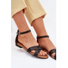 Moteriški Odiniai Šlepetės Ant Lygio Kulno Maciejka 07029-01 Juodi | Sandalai moterims | jai24.lt