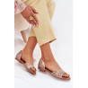 Moteriški Odiniai Sandalai Su Mažu Kulnu Maciejka 06947-25 Auksiniai | Sandalai moterims | jai24.lt