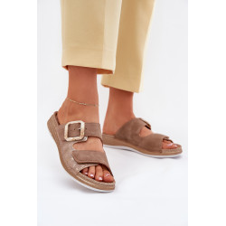 Moteriški Sandalai Su Sagtimi Ir Velcro Rudi INBLU MK000013 201222