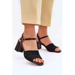 Moteriški Aukštakulniai Sandalai Juodi Sarena 201231