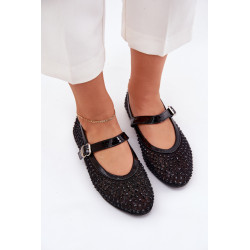 Papuoštos Moteriškos Balerinos Su Diržu Ir Sagtimi Bežinės Avirae 201245