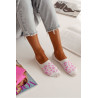 Moteriškos Trumpas Kojinės Medvilnė Leopardo Balta-Rožinė | Kojinės moterims | jai24.lt