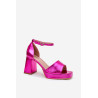 Lakuoti Moteriški Batai Ant Kulno Fuksija Marila | Sandalai moterims | jai24.lt